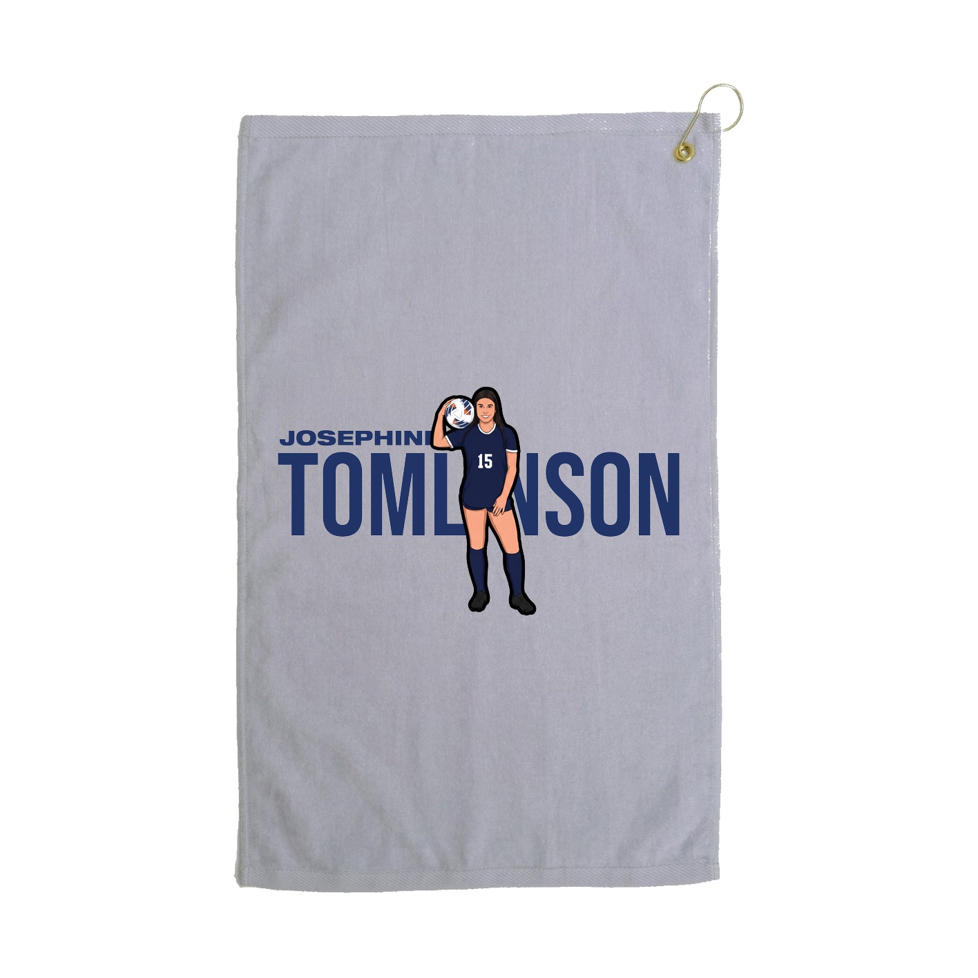 Golf Towel — Player Name in Grey