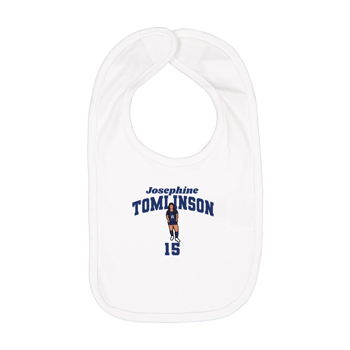 Infant Bib — Signature Arch in White