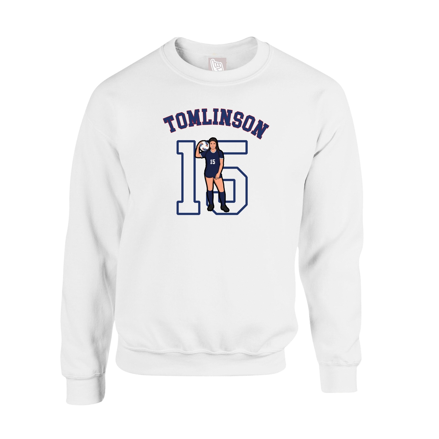 Fleece Crew — Shirsey Arch in White