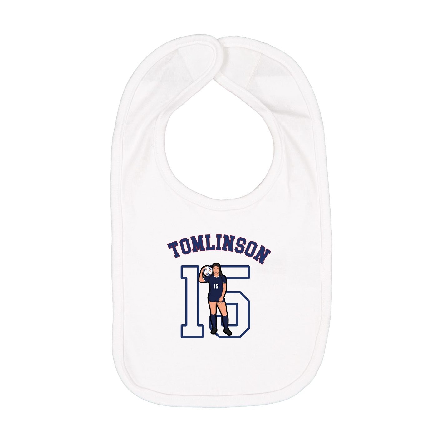 Infant Bib — Shirsey Arch in White
