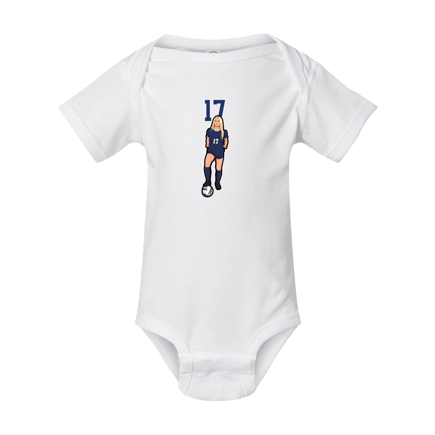 Baby Onesie — Number Top in White