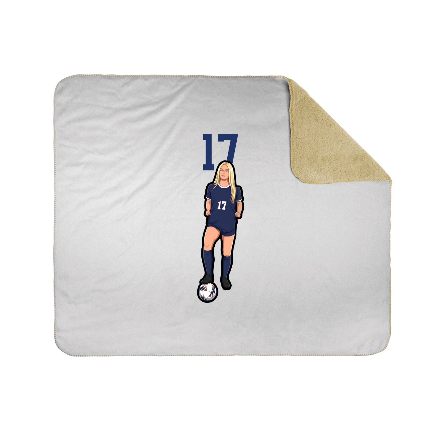 Throw Blanket — Number Top in White