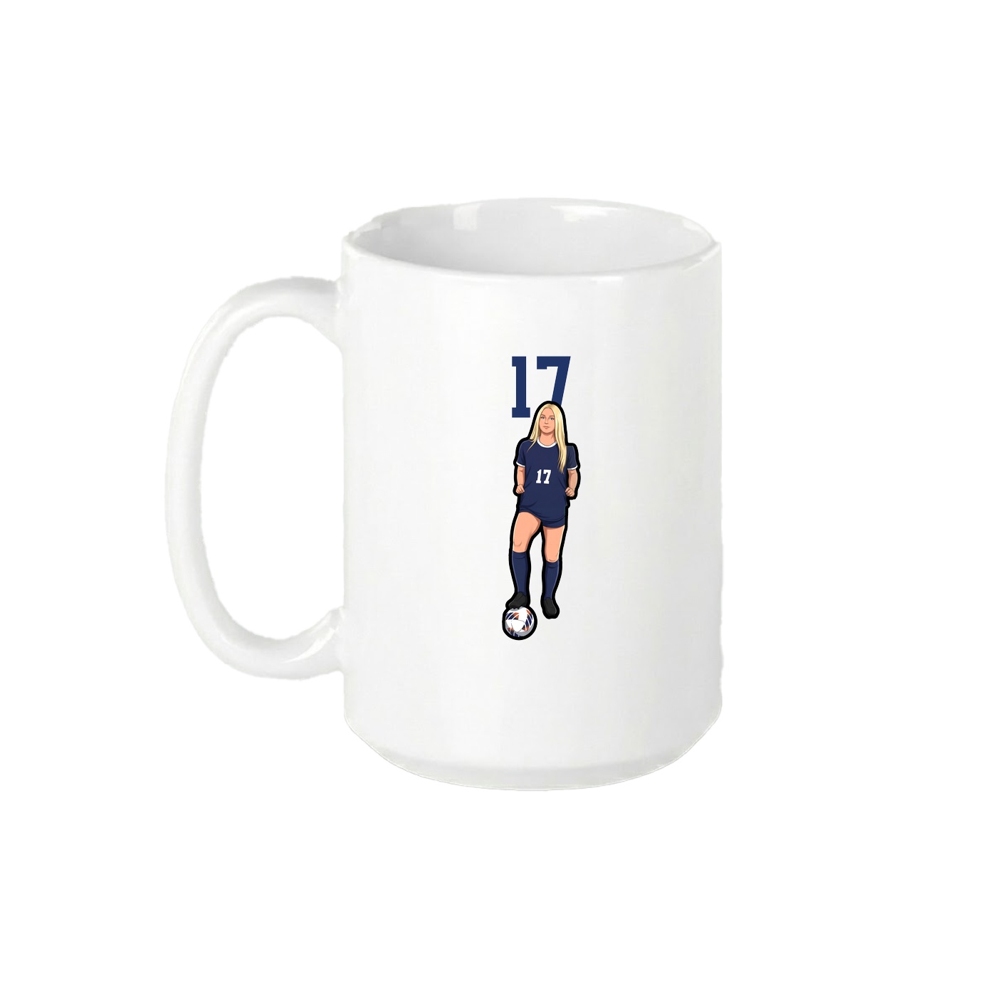15oz Coffee Mug — Number Top in White