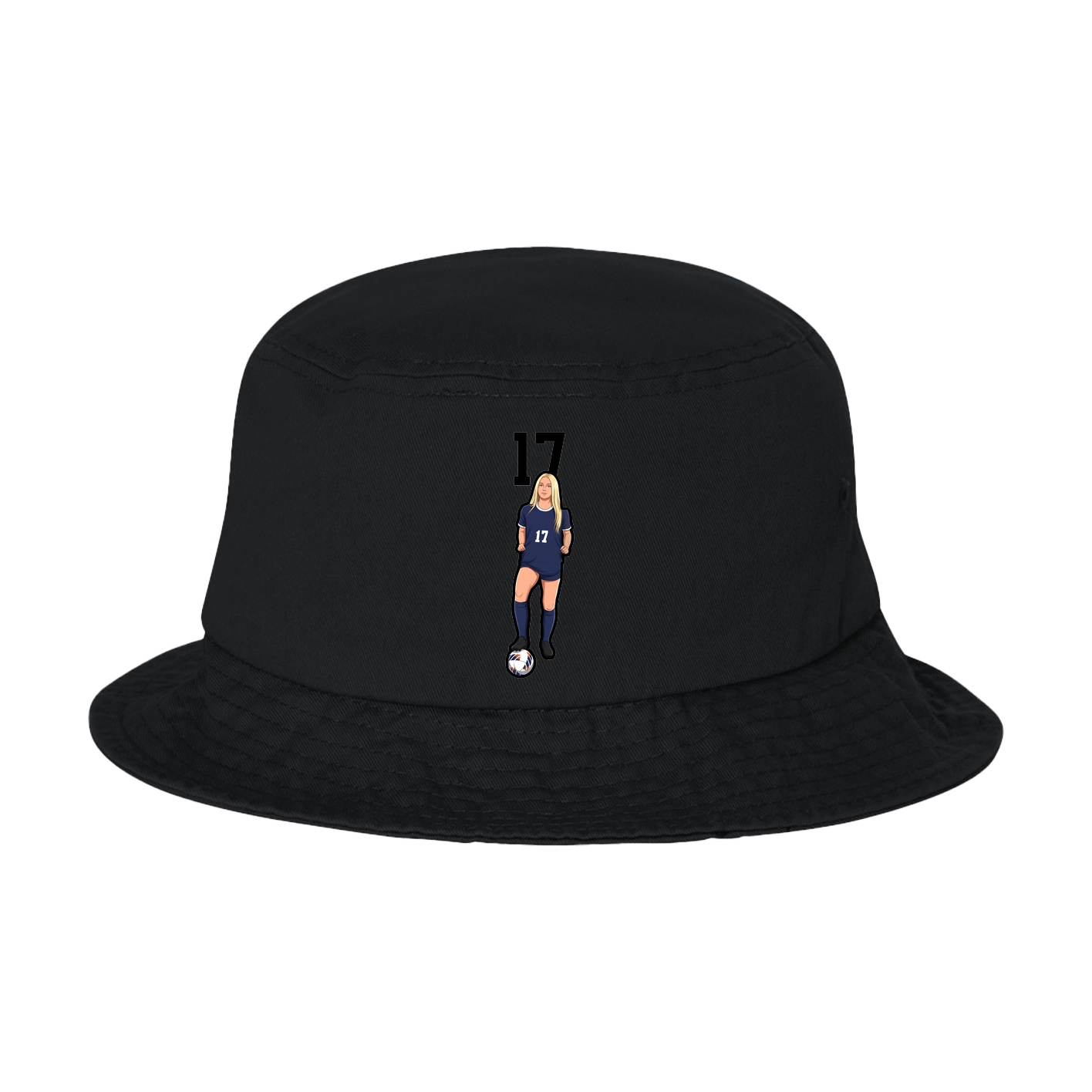 Bucket Cap — Number Top in Black