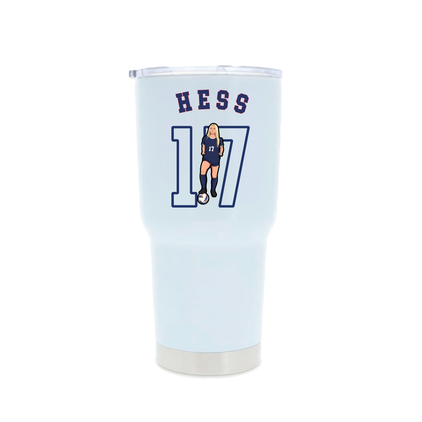 30oz Stainless Steel Tumbler — Shirsey Arch in White