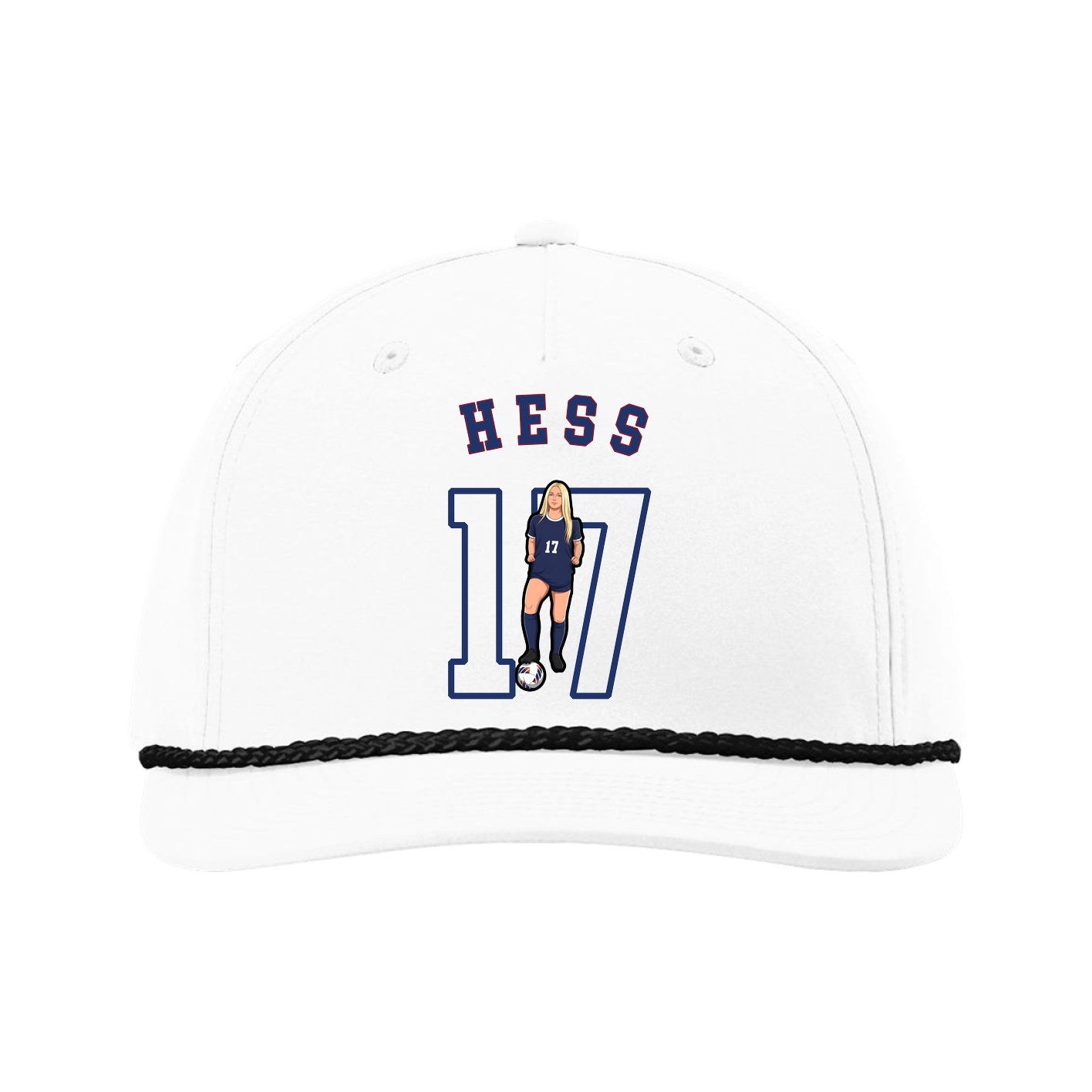 Five-Panel Classic Rope Cap — Shirsey Arch in White