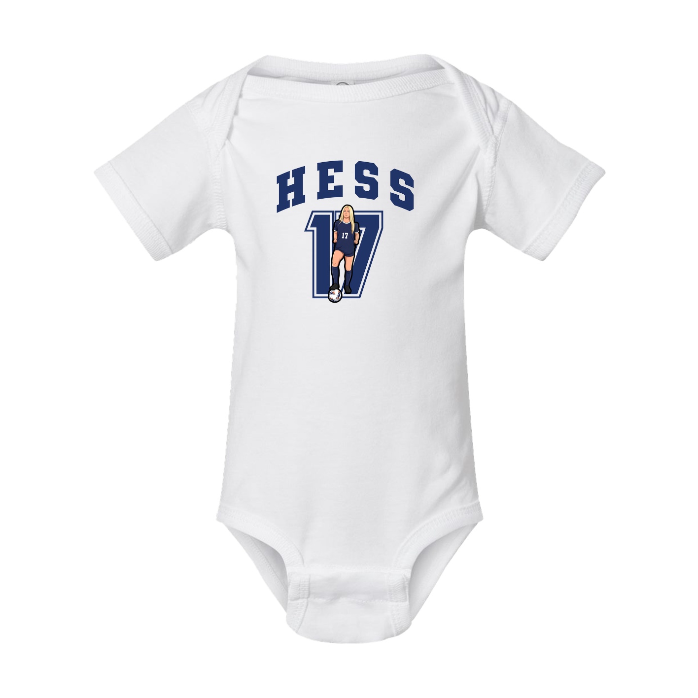 Baby Onesie — Number in White