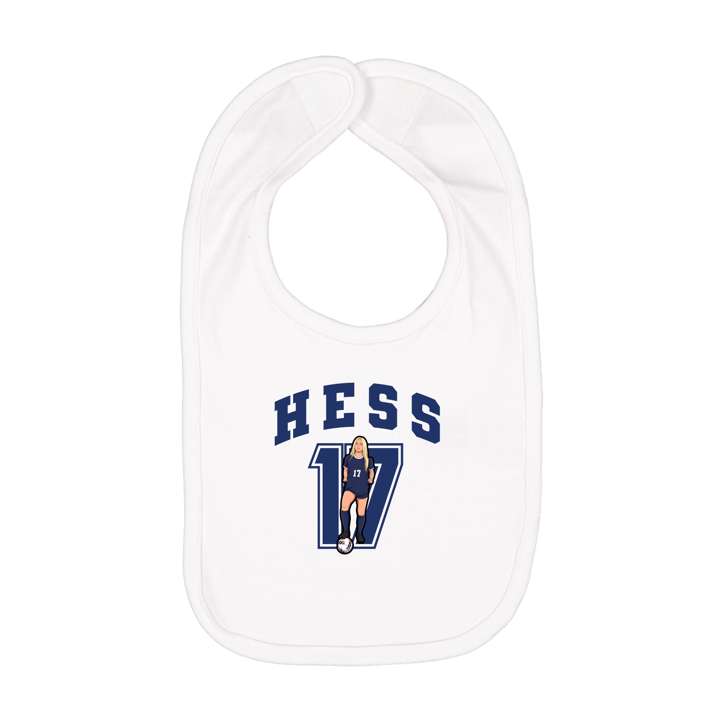 Infant Bib — Number in White