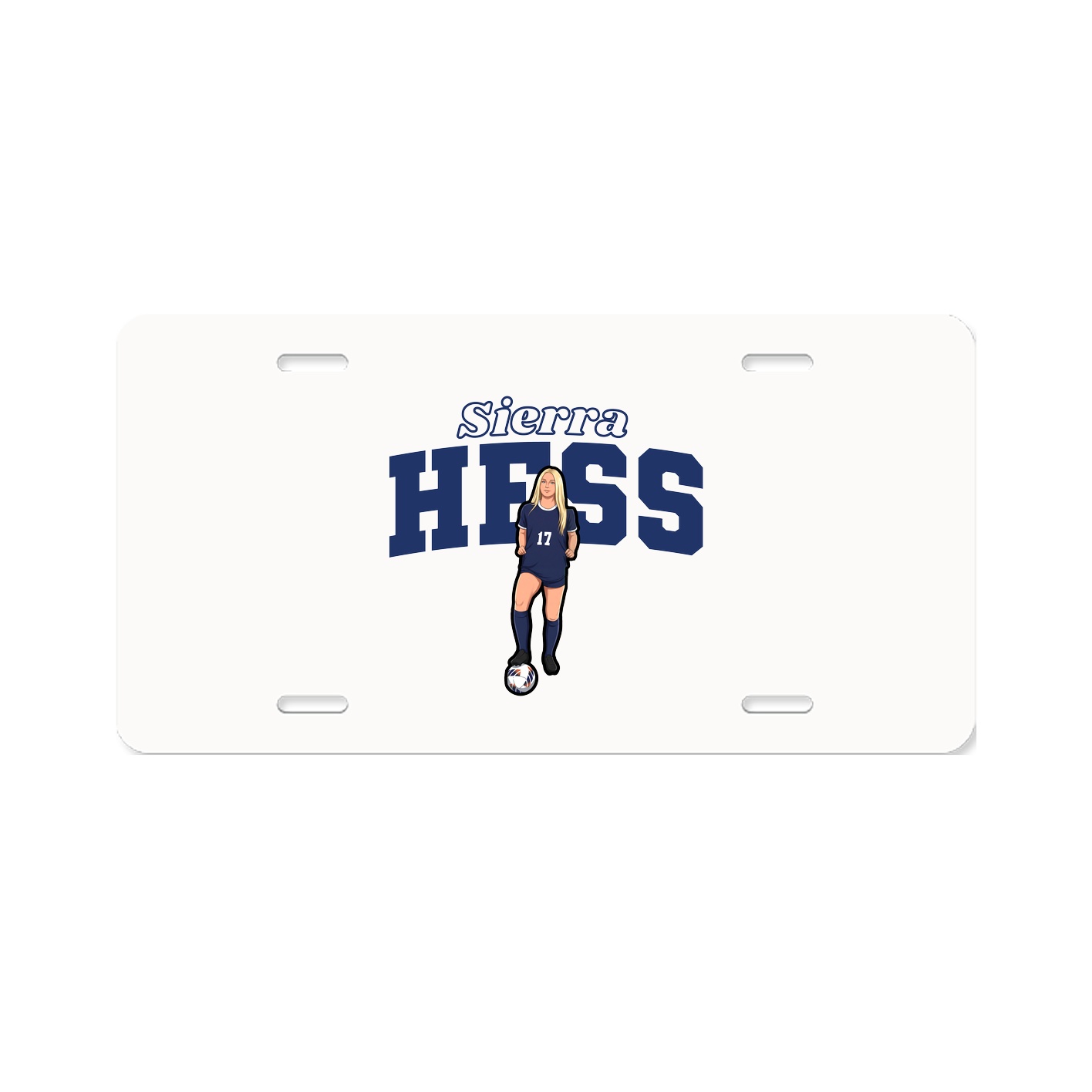 License Plate — Name Arch in Classic