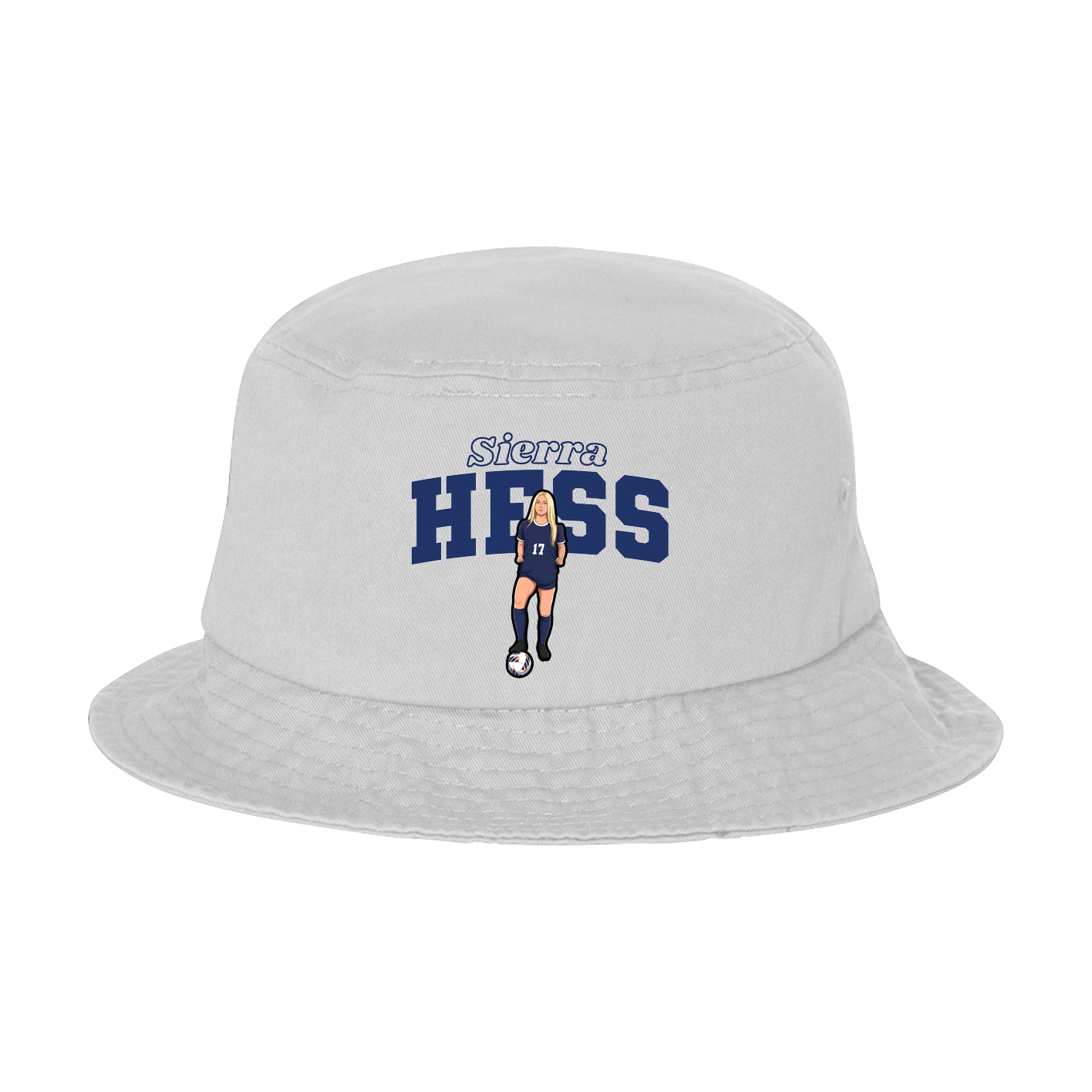 Bucket Cap — Name Arch in White