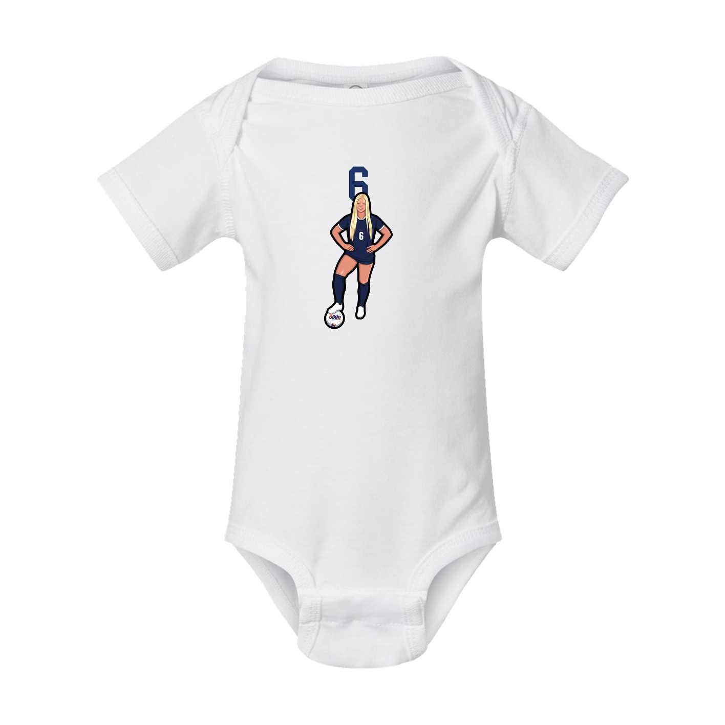 Baby Onesie — Number Top in White