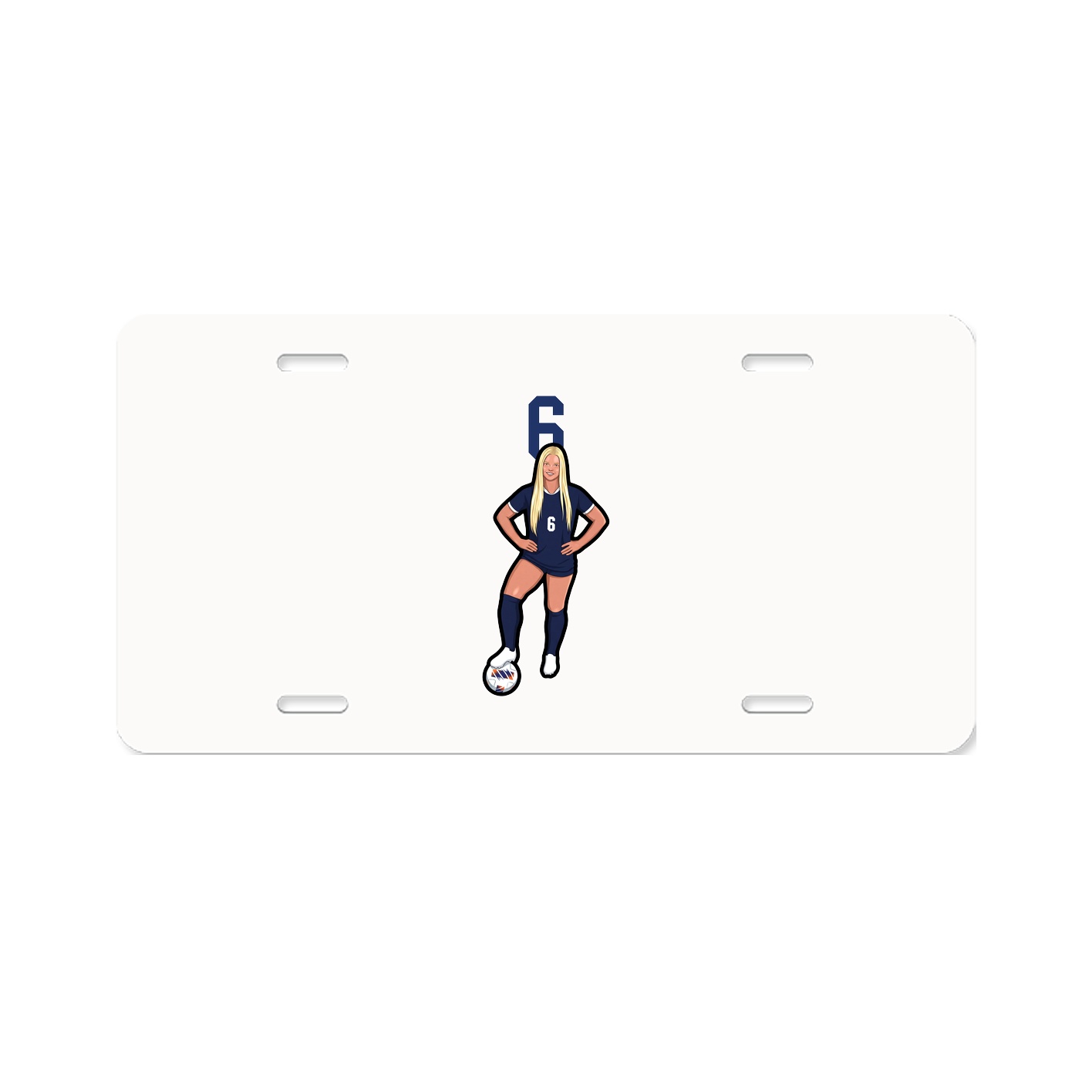 License Plate — Number Top in Classic