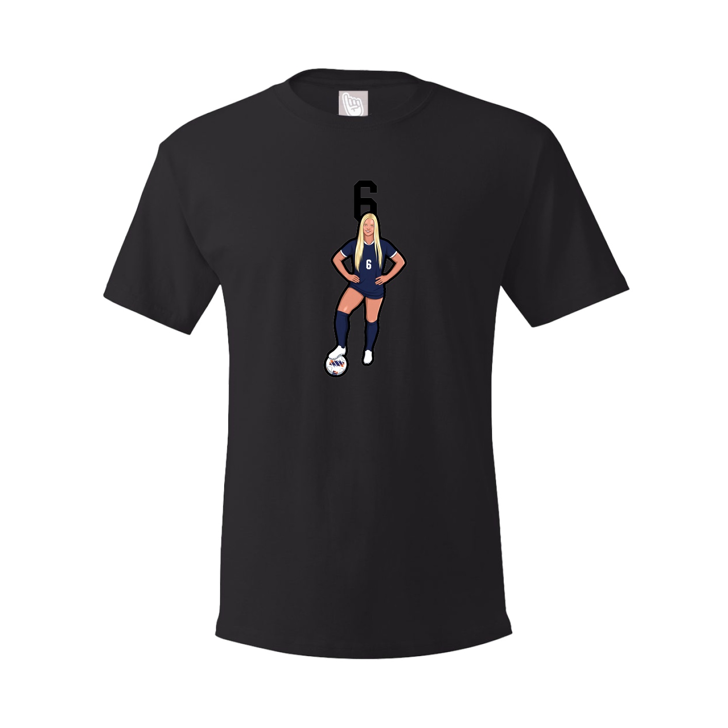 Youth Tee — Number Top in Black