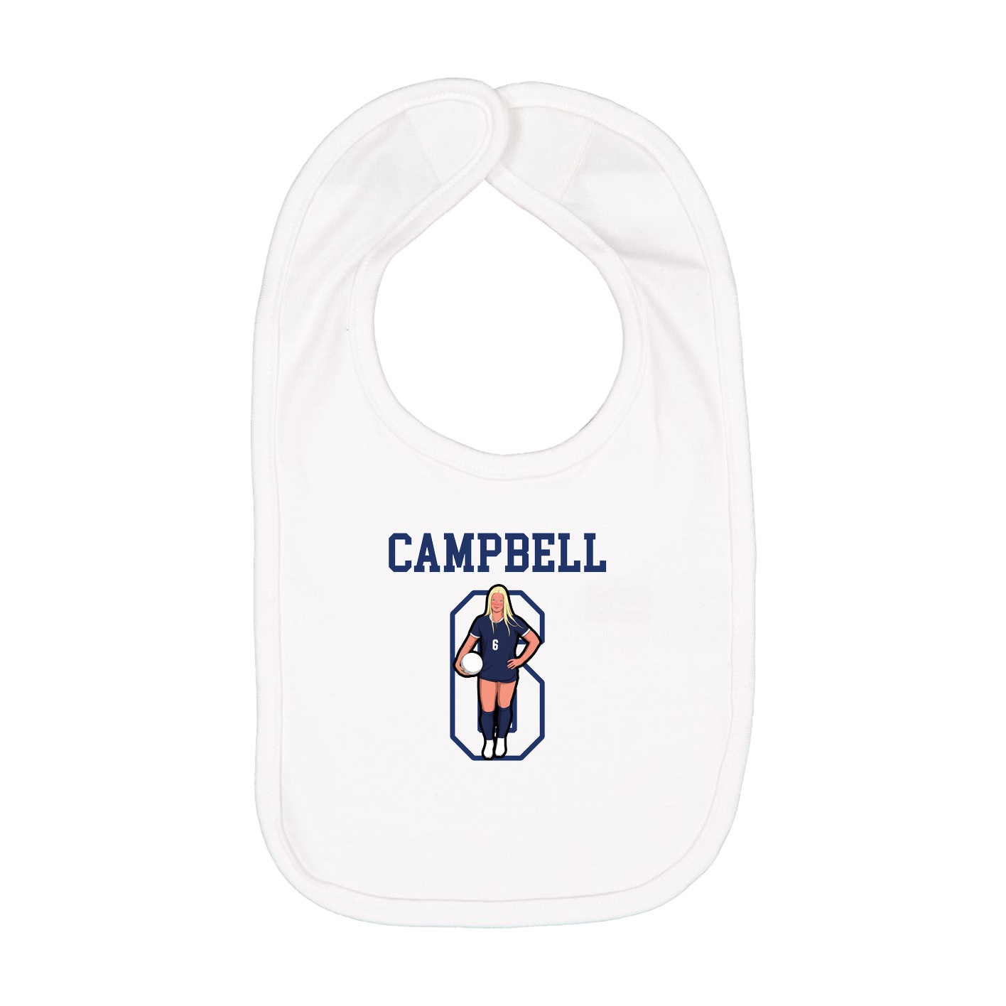 Infant Bib — Shirsey in White