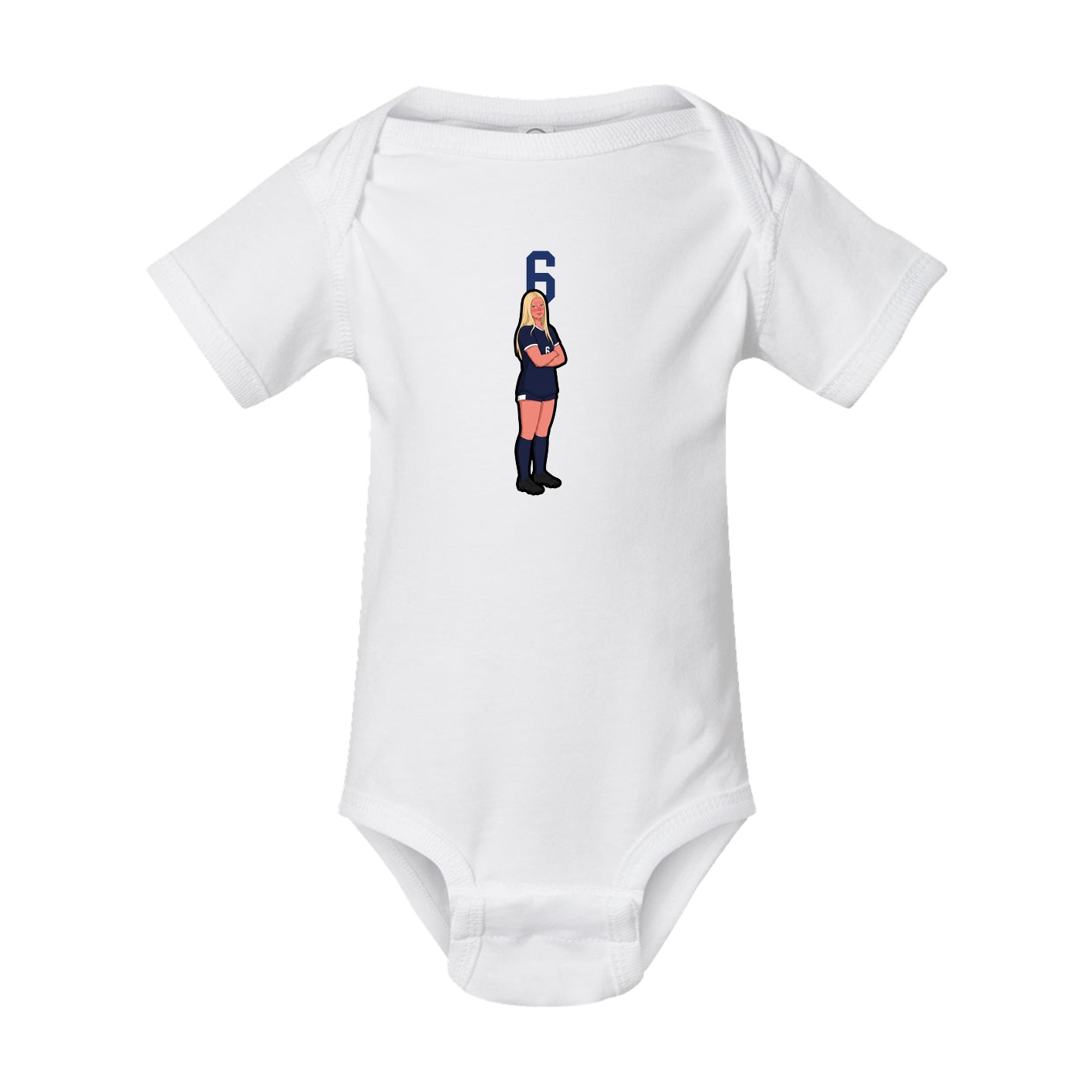 Baby Onesie — Number Top in White