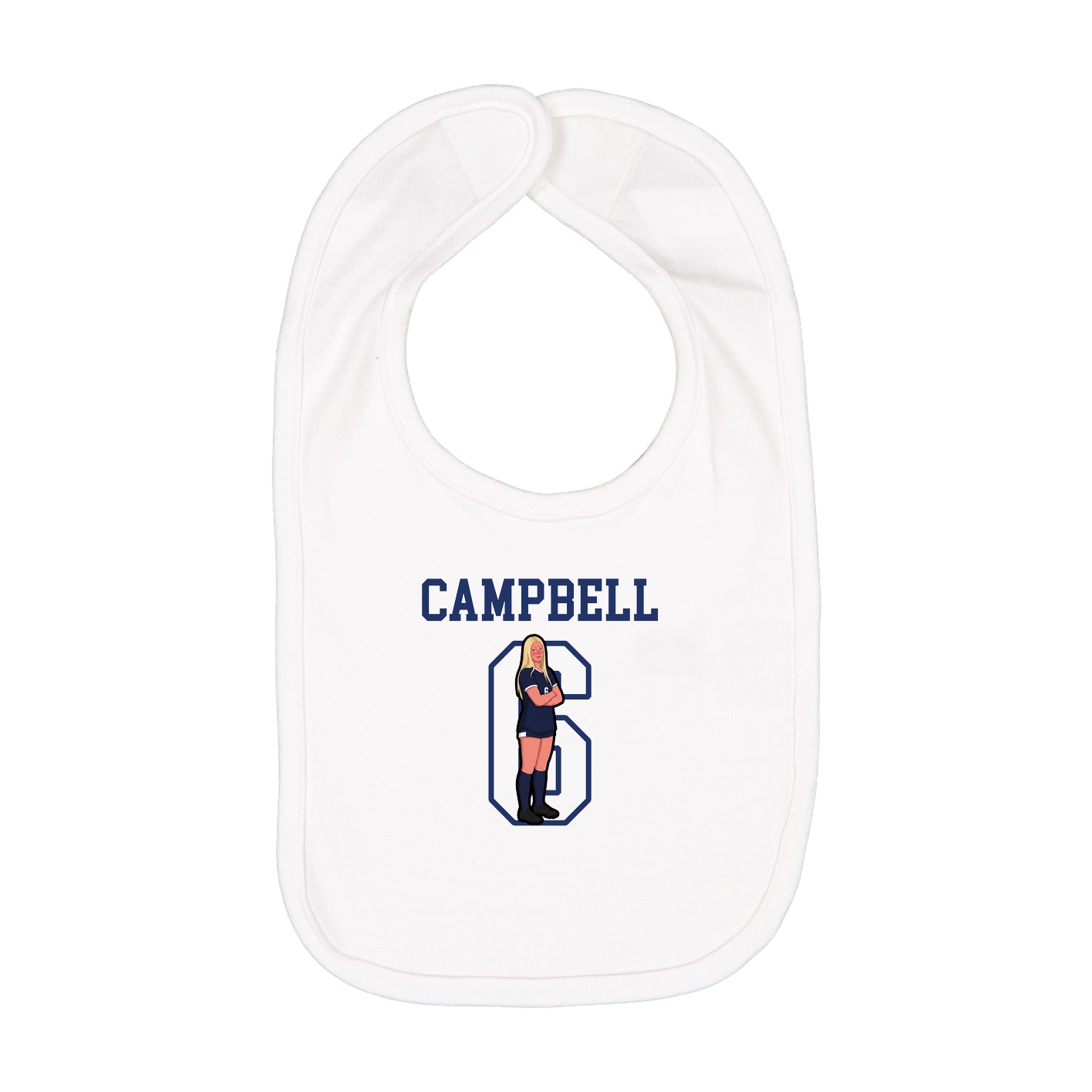 Infant Bib — Shirsey in White