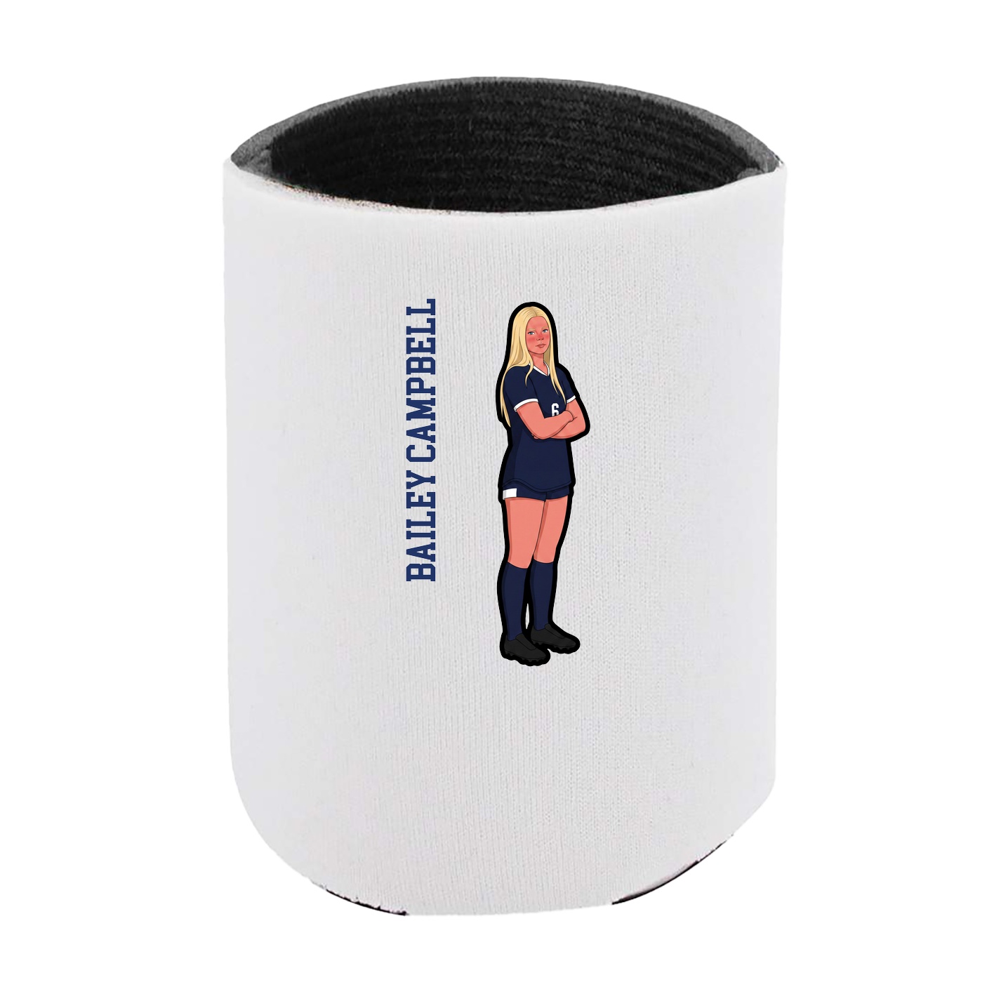 Can Holder — Name Vertical in White
