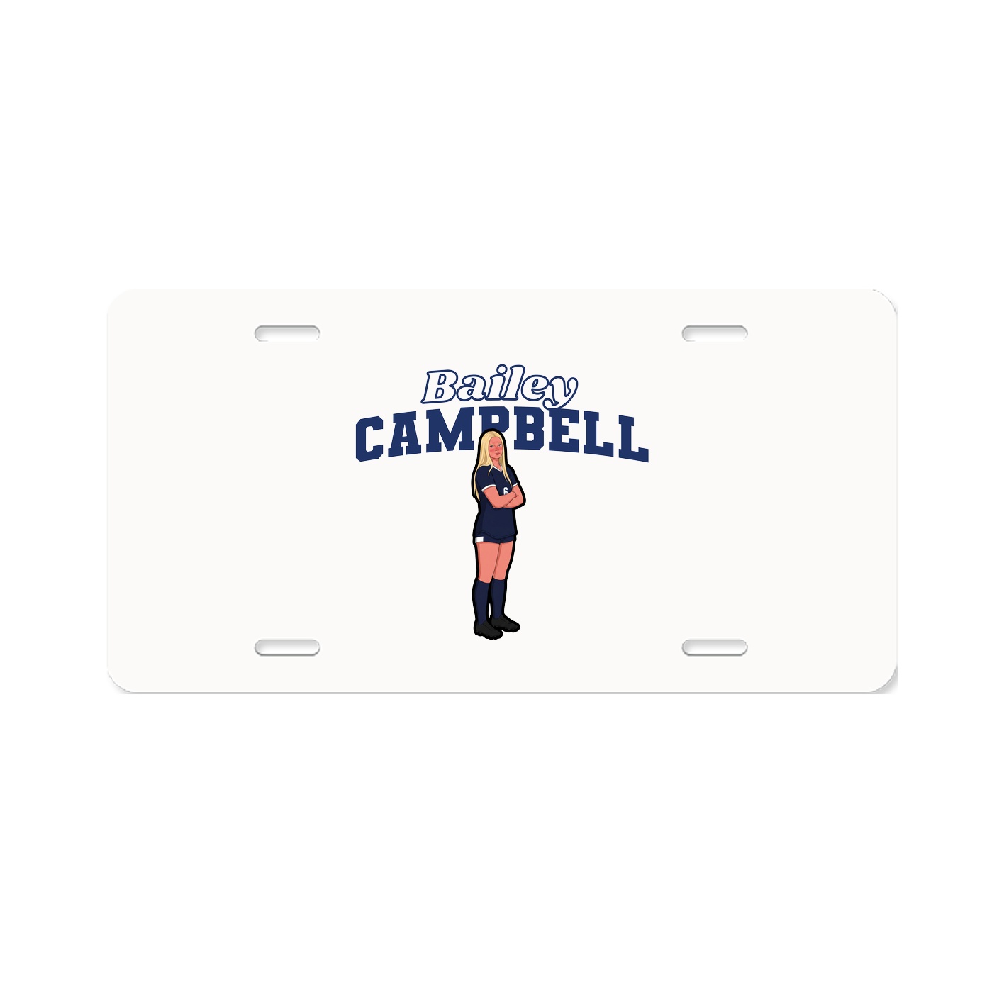 License Plate — Name Arch in Classic