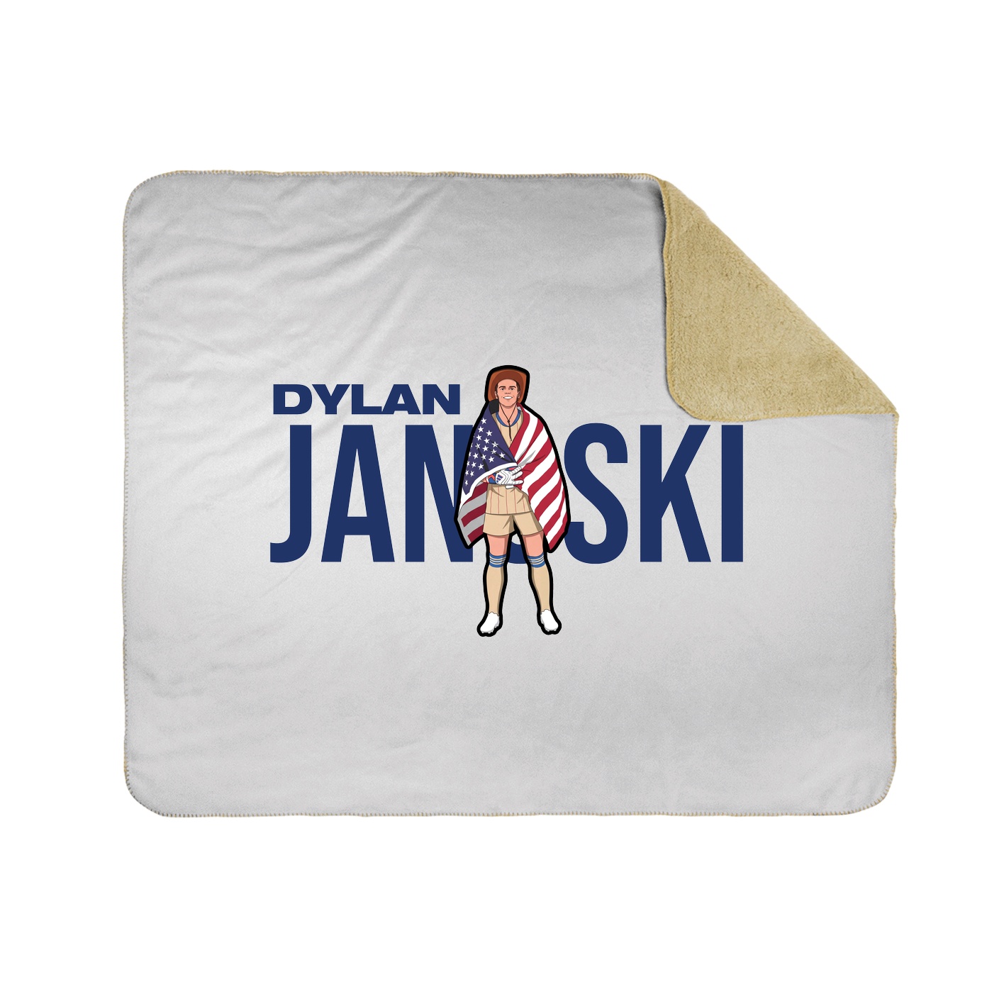 Throw Blanket — Player Name in White