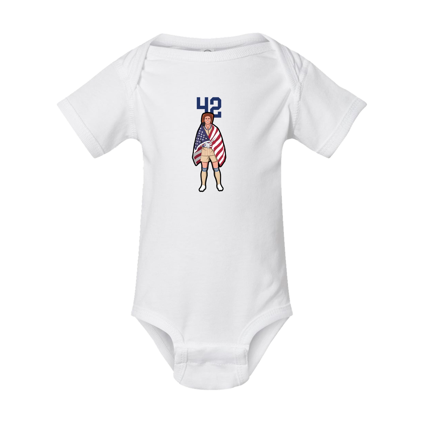 Baby Onesie — Number Top in White