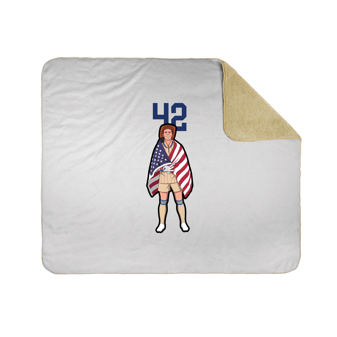 Throw Blanket — Number Top in White