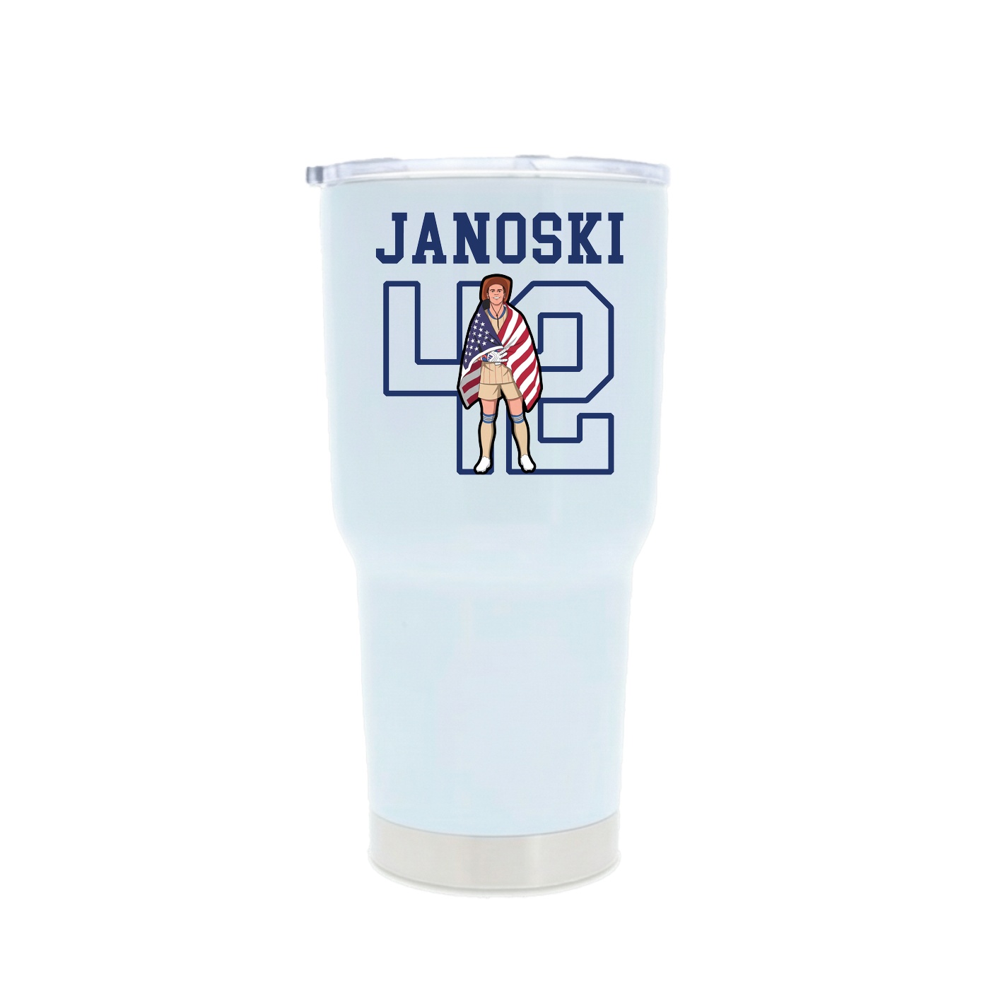 30oz Stainless Steel Tumbler — Shirsey in White