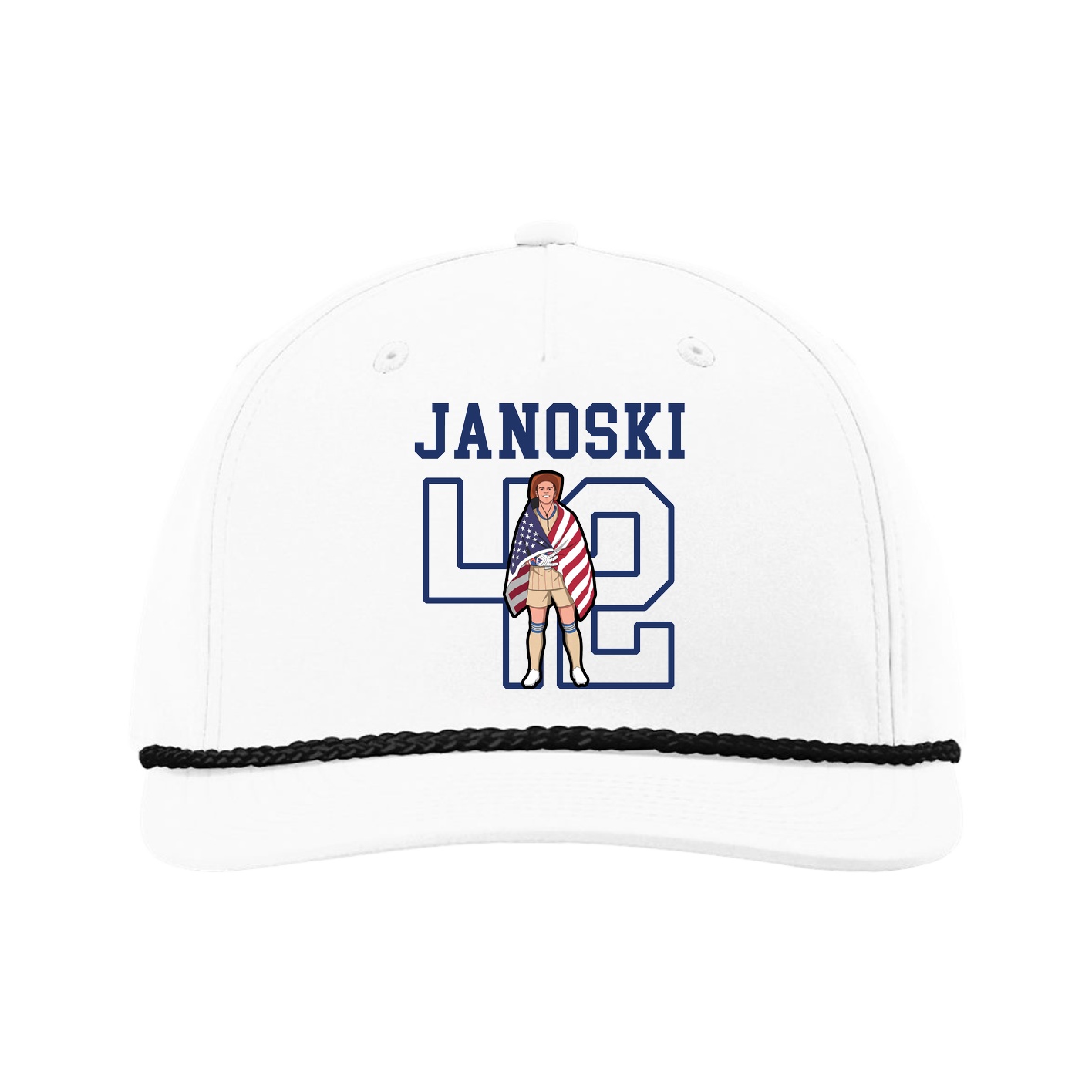 Five-Panel Classic Rope Cap — Shirsey in White