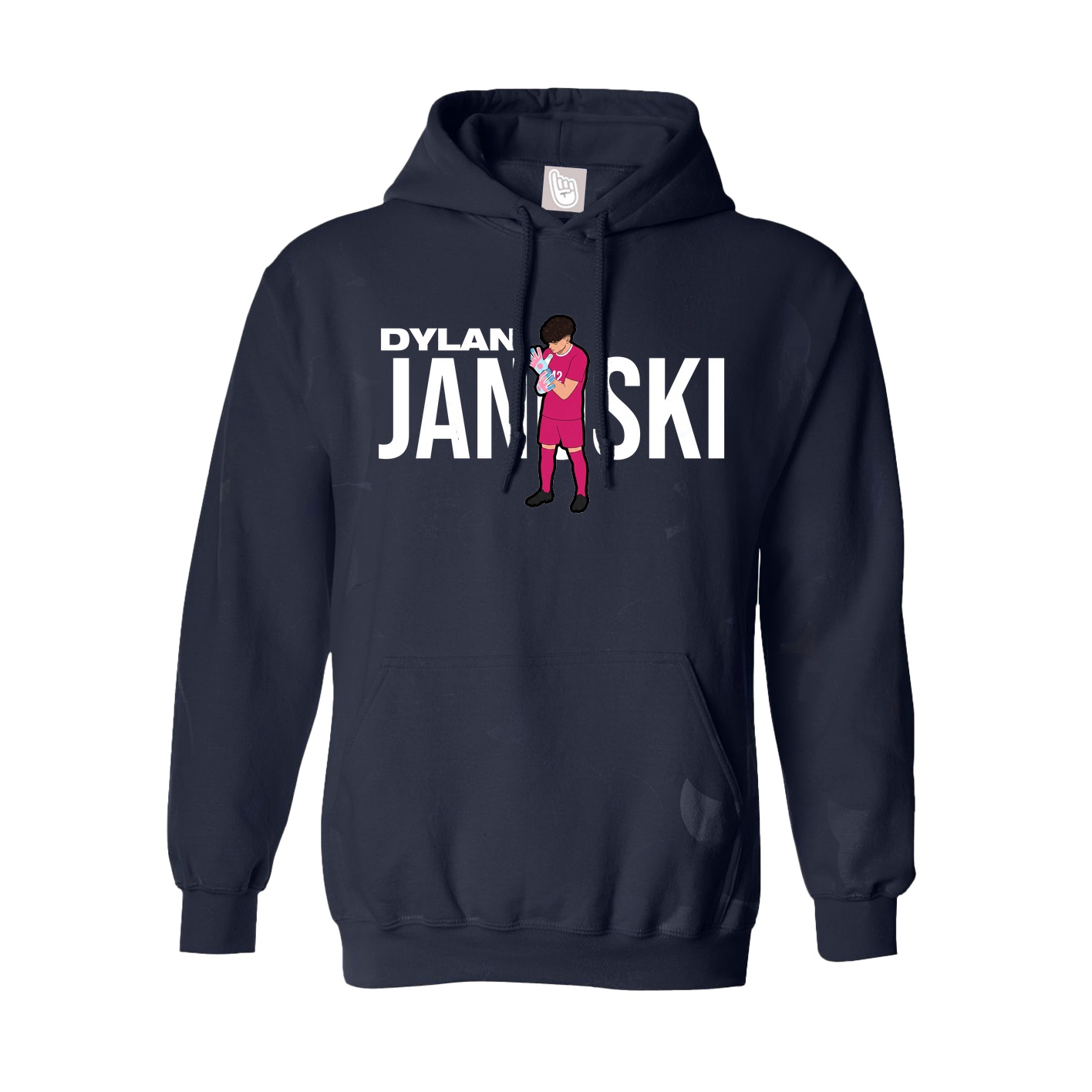 Youth Hoodie — Player Name in Navy