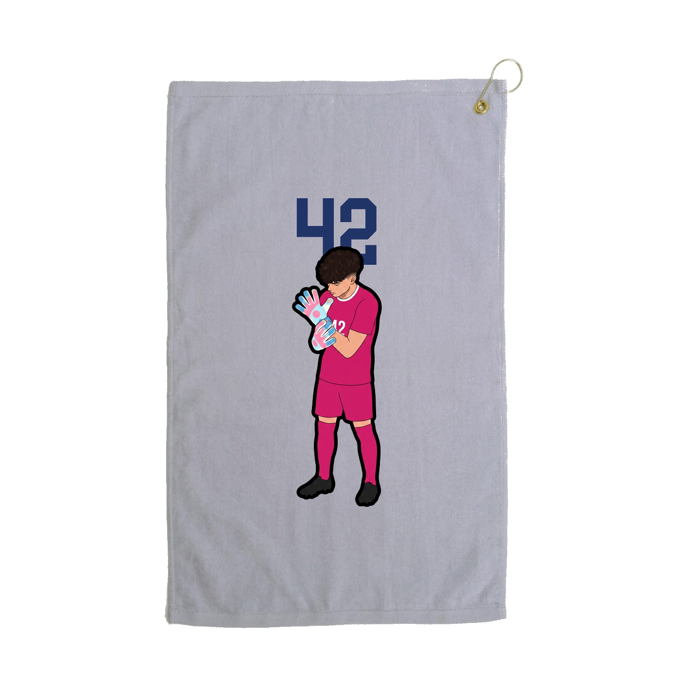 Golf Towel — Number Top in Grey