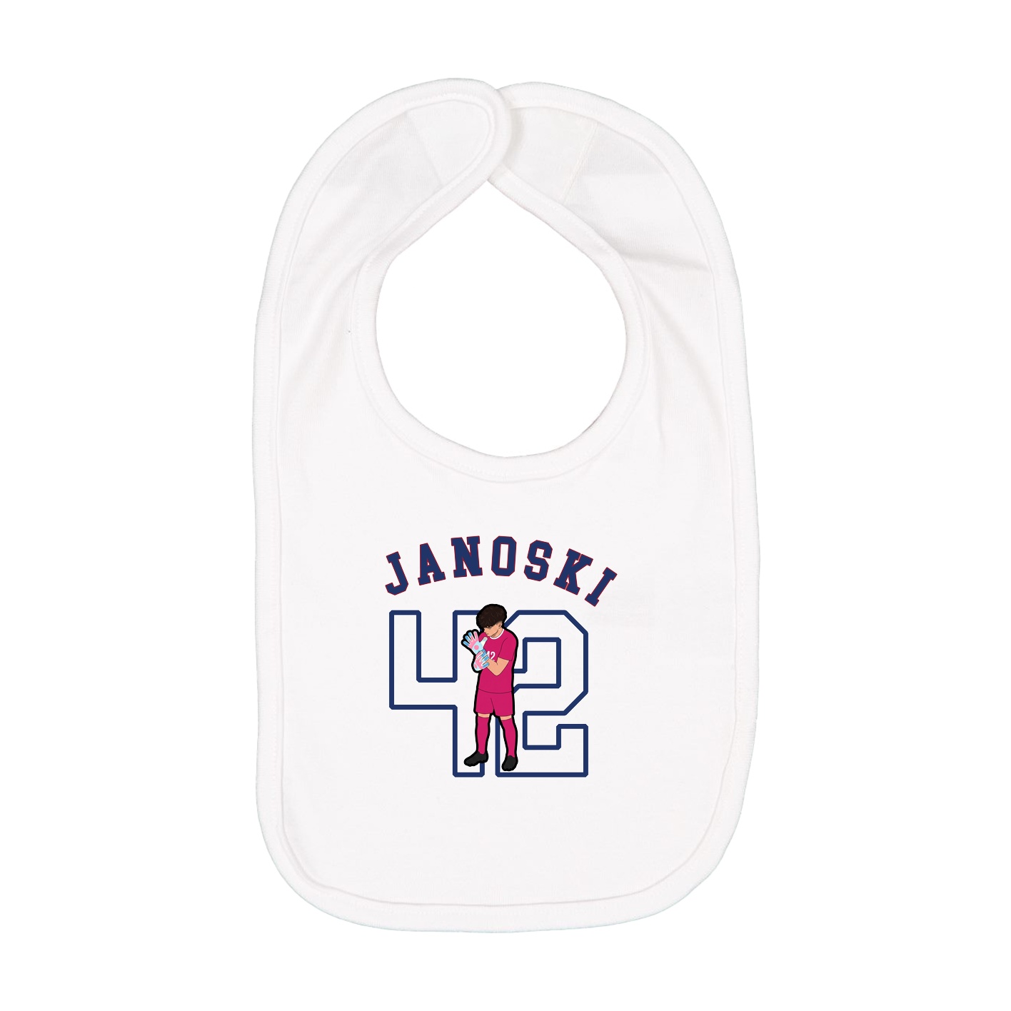 Infant Bib — Shirsey Arch in White