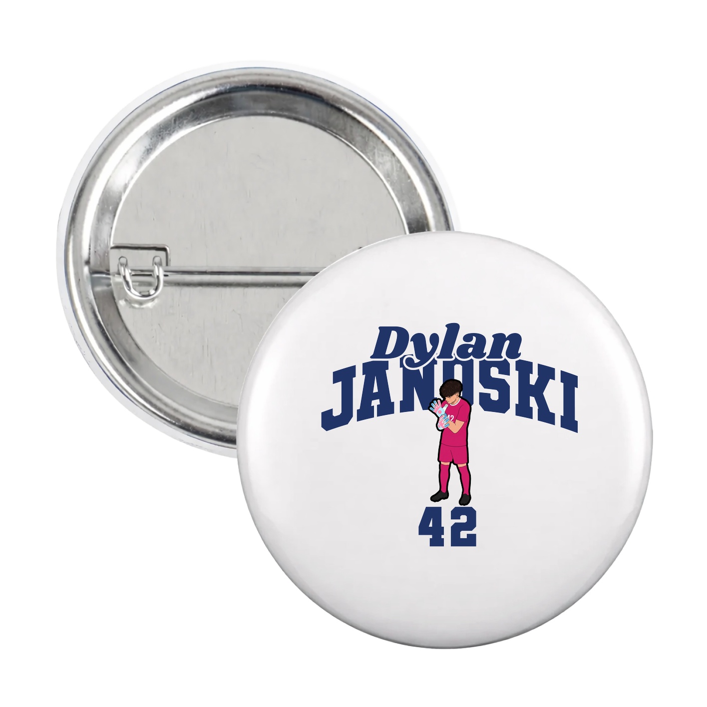 Game Day Button — Signature Arch in White