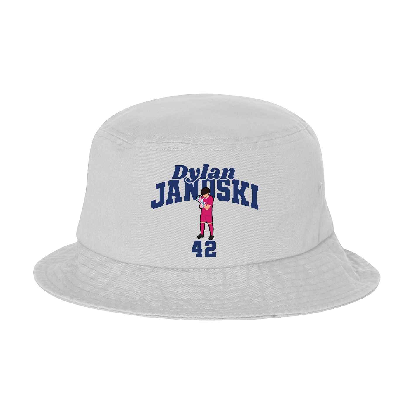 Bucket Cap — Signature Arch in White