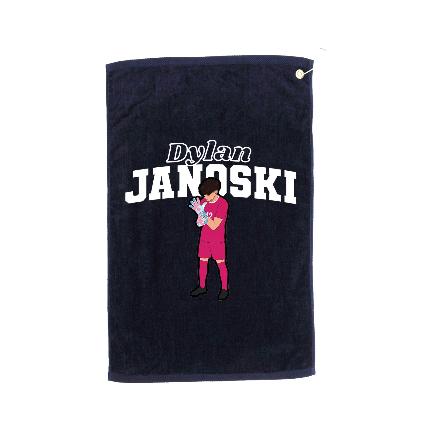 Golf Towel — Name Arch in Navy