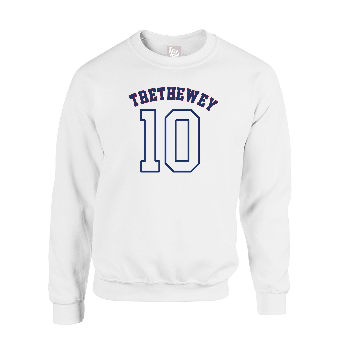 Fleece Crew — Shirsey Arch in White