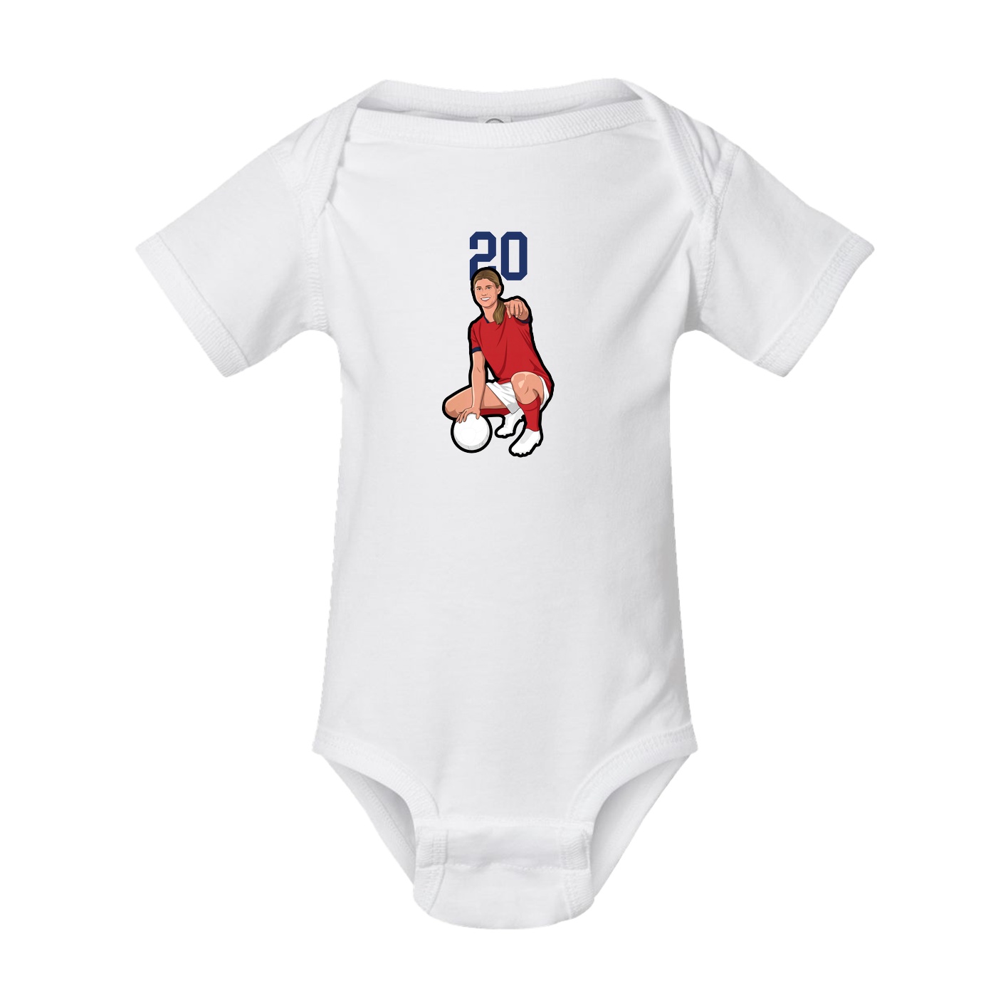 Baby Onesie — Number Top in White