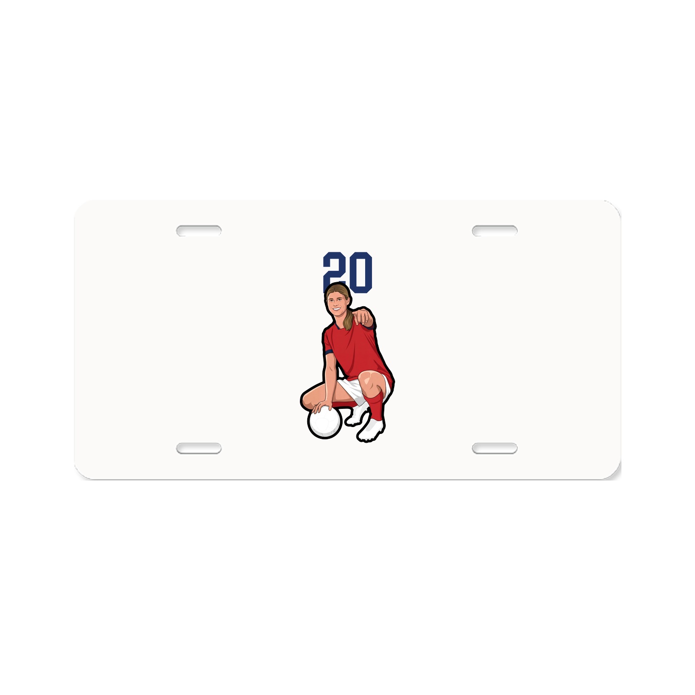 License Plate — Number Top in Classic