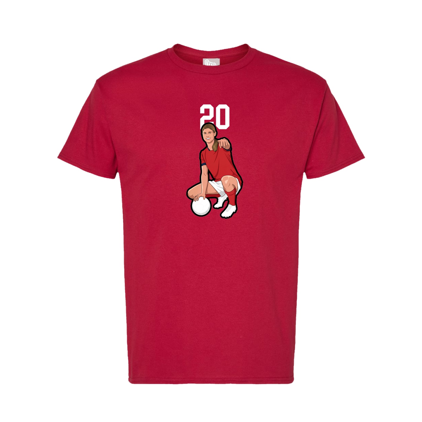 Tee — Number Top in Crimson