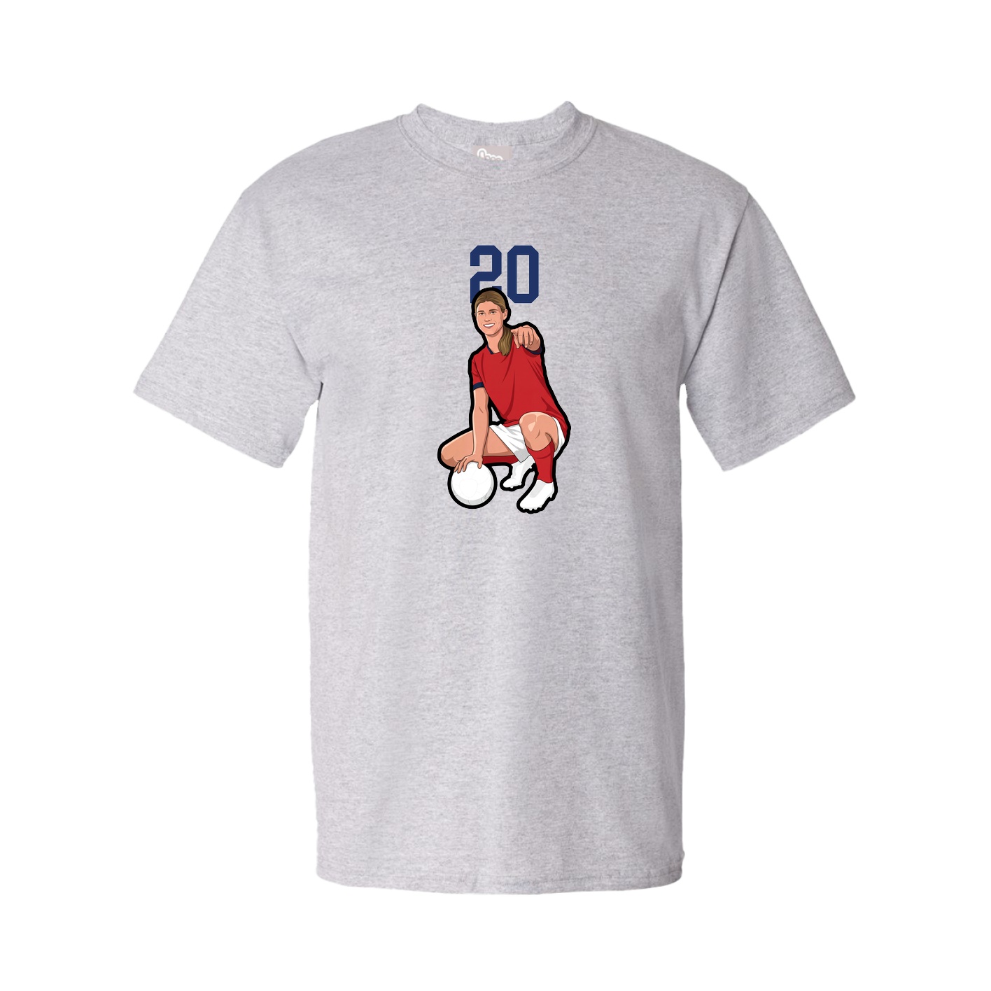 Youth Tee — Number Top in Grey