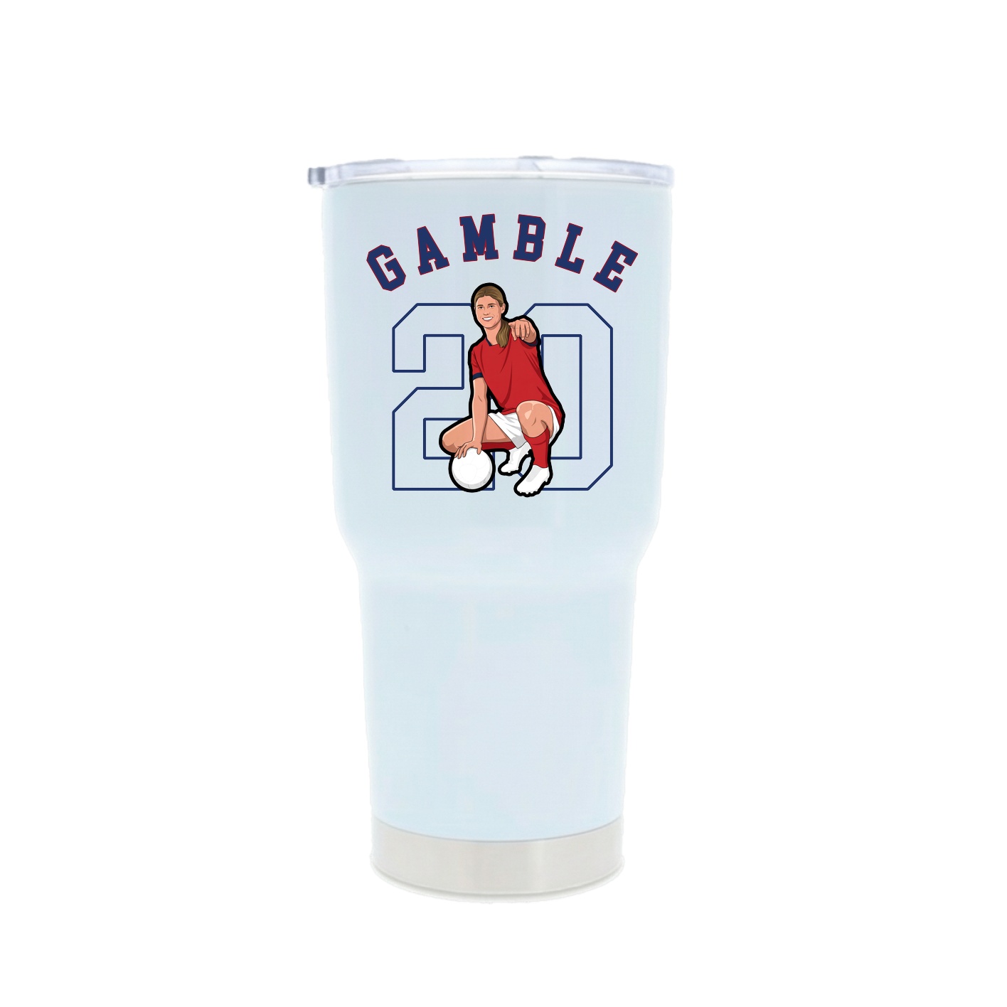 30oz Stainless Steel Tumbler — Shirsey Arch in White