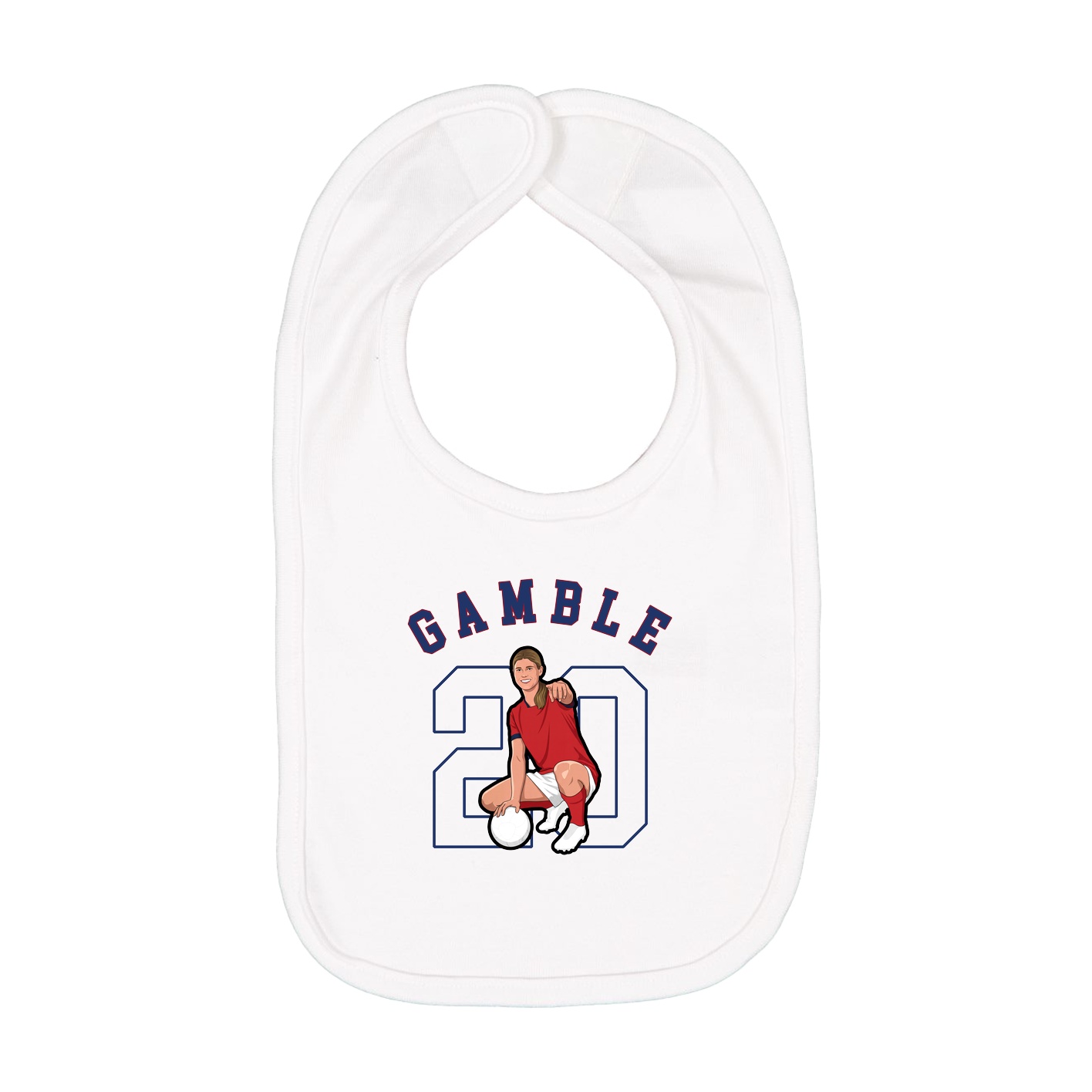 Infant Bib — Shirsey Arch in White