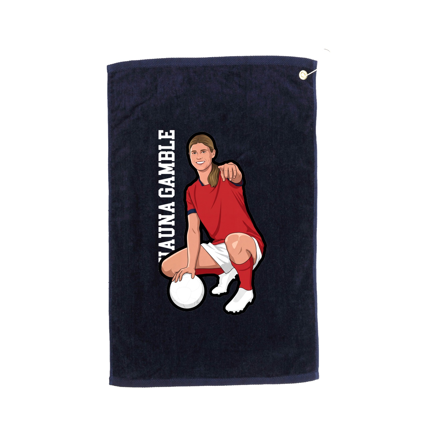 Golf Towel — Name Vertical in Navy