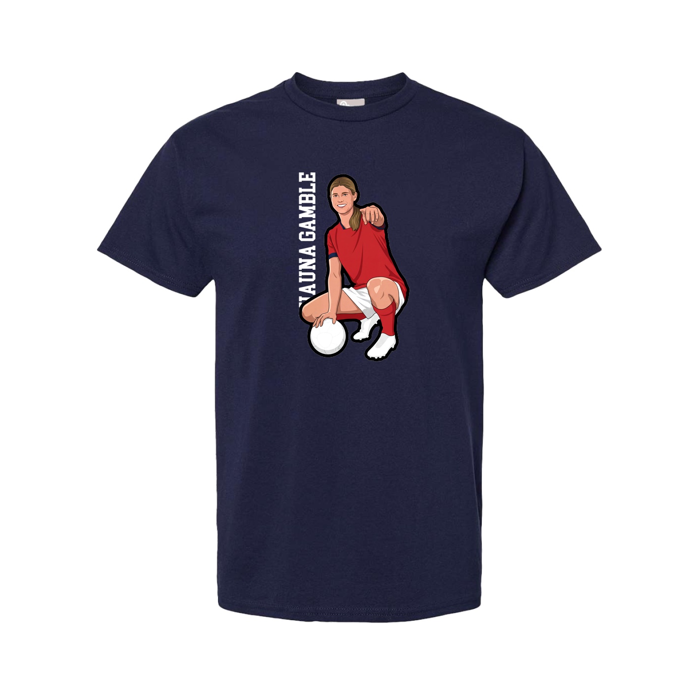 Youth Tee — Name Vertical in Navy