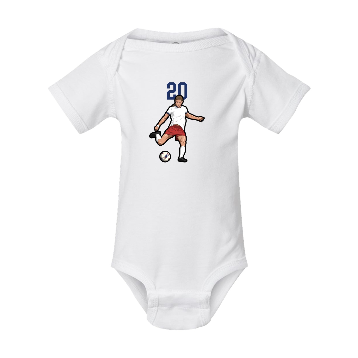 Baby Onesie — Number Top in White