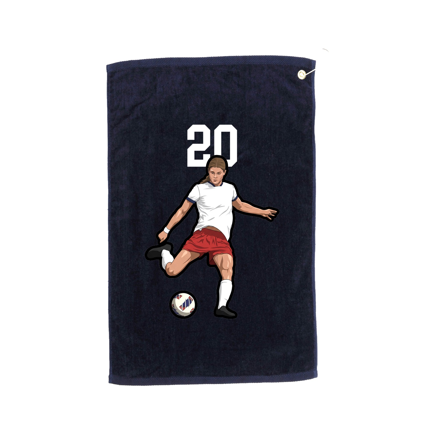 Golf Towel — Number Top in Navy