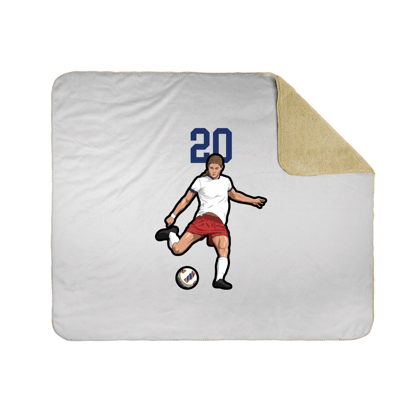 Throw Blanket — Number Top in White