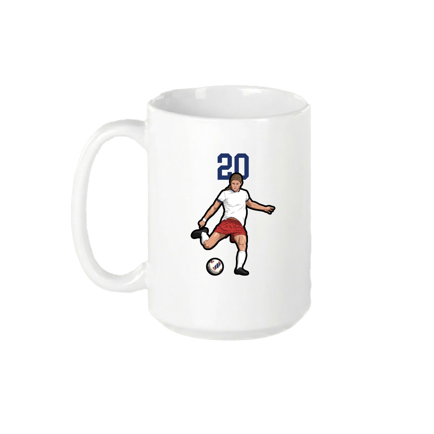 15oz Coffee Mug — Number Top in White