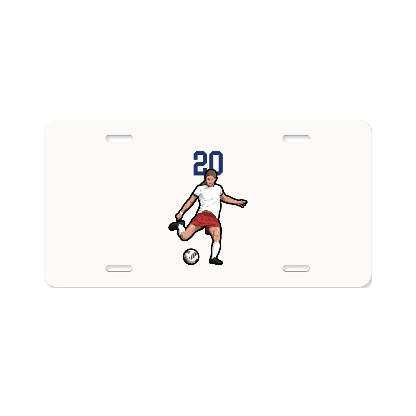 License Plate — Number Top in Classic