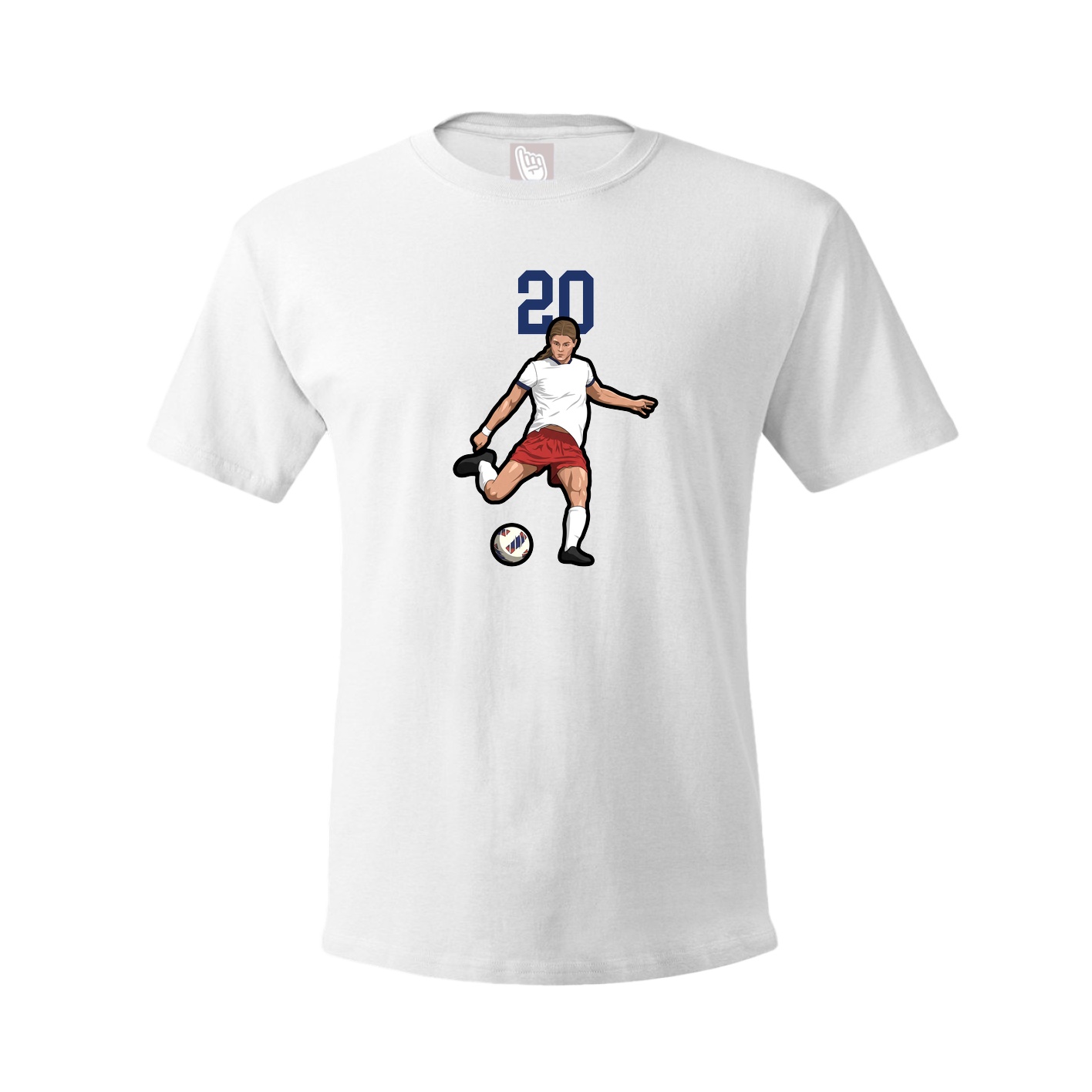 Youth Tee — Number Top in White