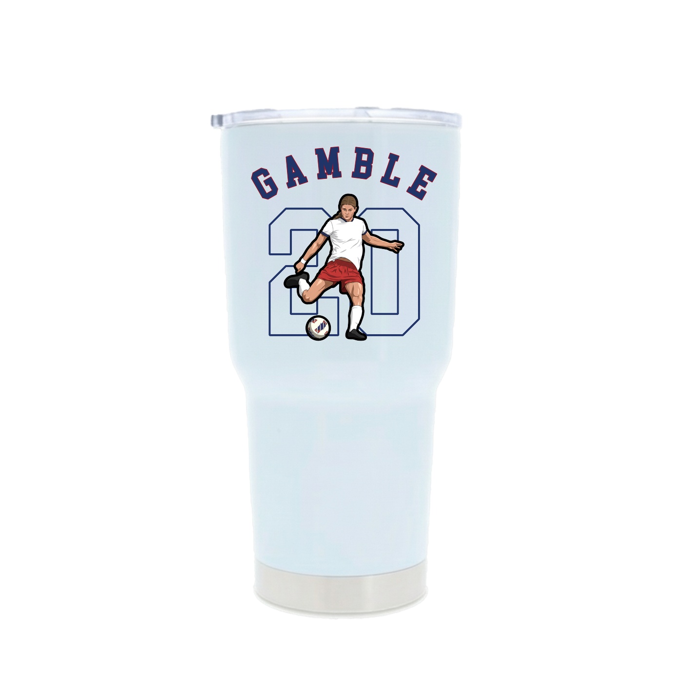 30oz Stainless Steel Tumbler — Shirsey Arch in White