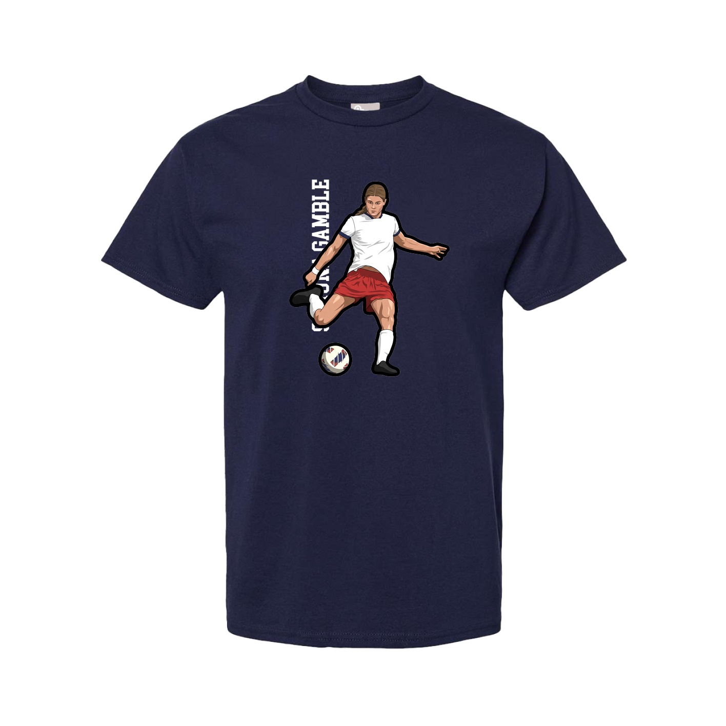 Tee — Name Vertical in Navy